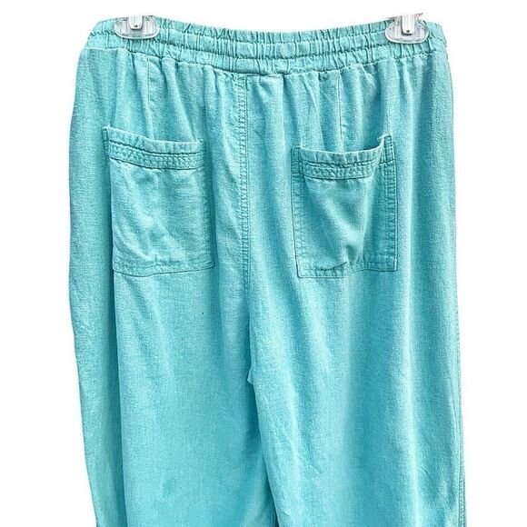 Cato Plus Size Drawstring Linen Pants Size 14/16W Quiet Luxury Lightweight - Picture 5 of 7